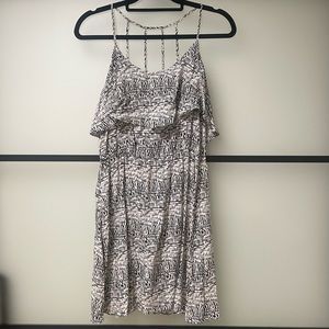 Nordstrom rack white and black mini sundress size L